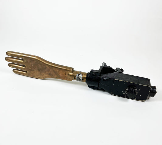 Rare Brass Factory Glove Form