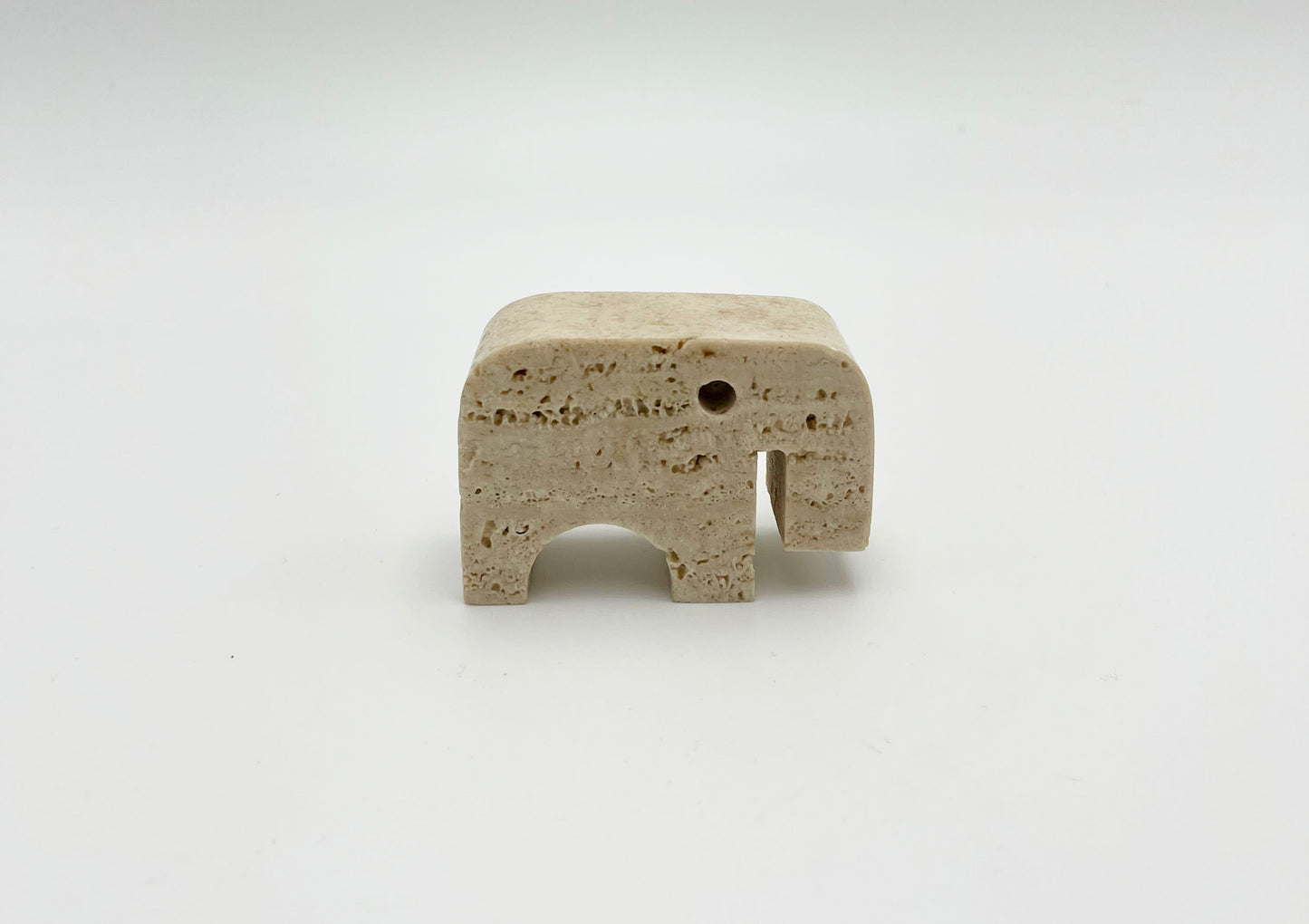 Italian Travertine Elephant Sculpture by Fratelli Mannelli