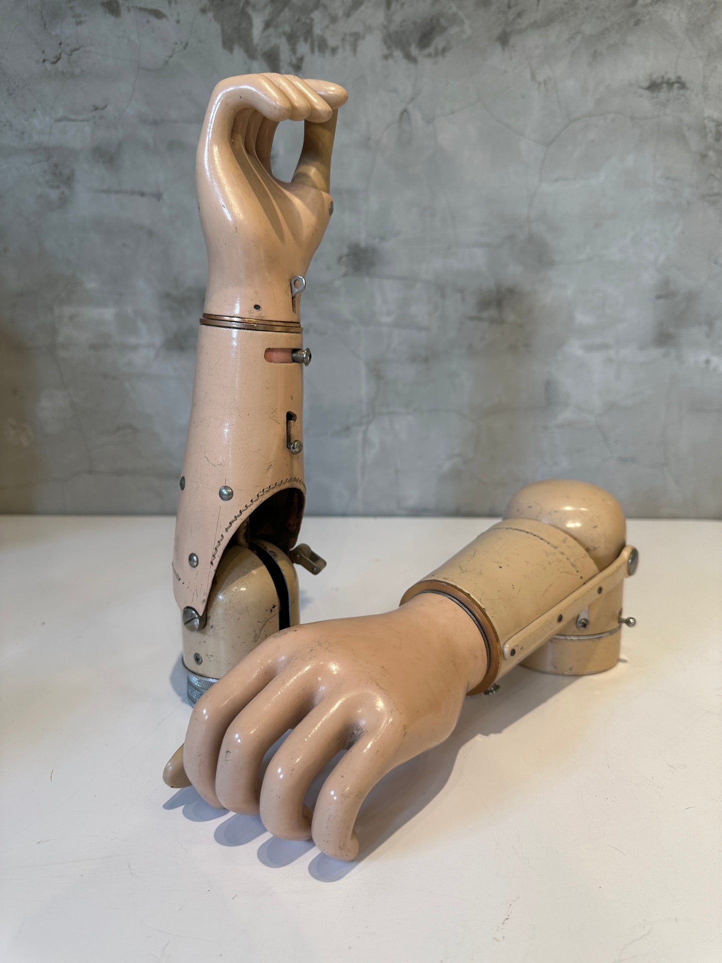 Vintage Articulated Prosthetic Pair of Hands