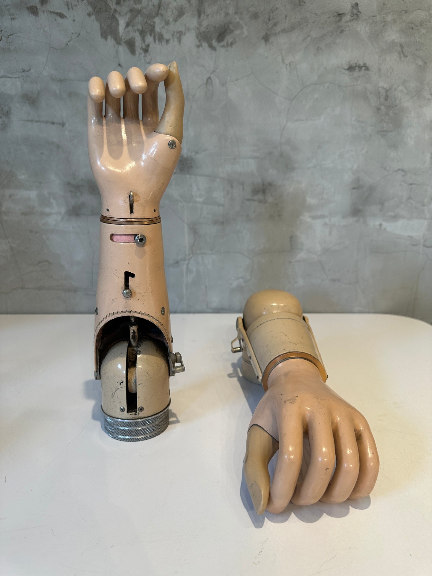 Vintage Articulated Prosthetic Pair of Hands