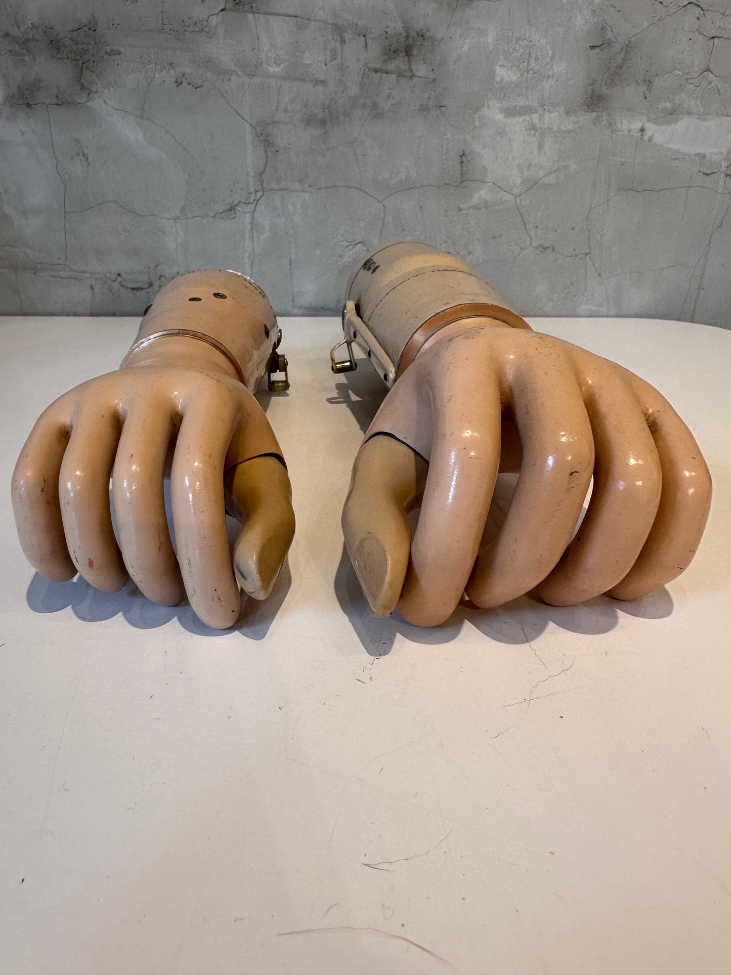 Vintage Articulated Prosthetic Pair of Hands