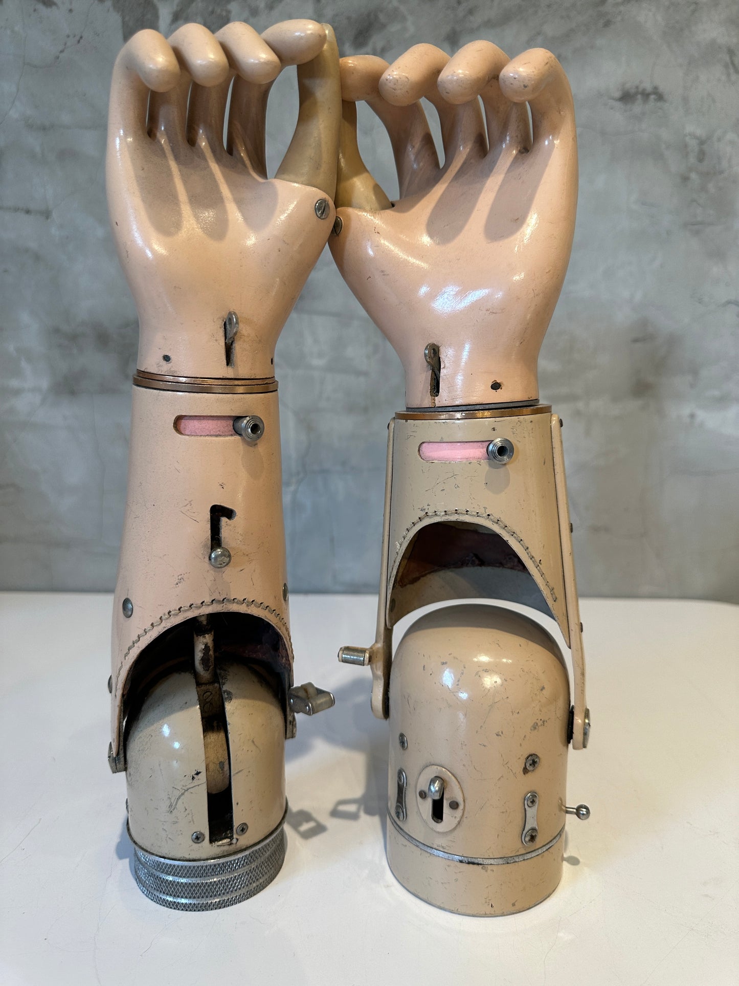 Vintage Articulated Prosthetic Pair of Hands