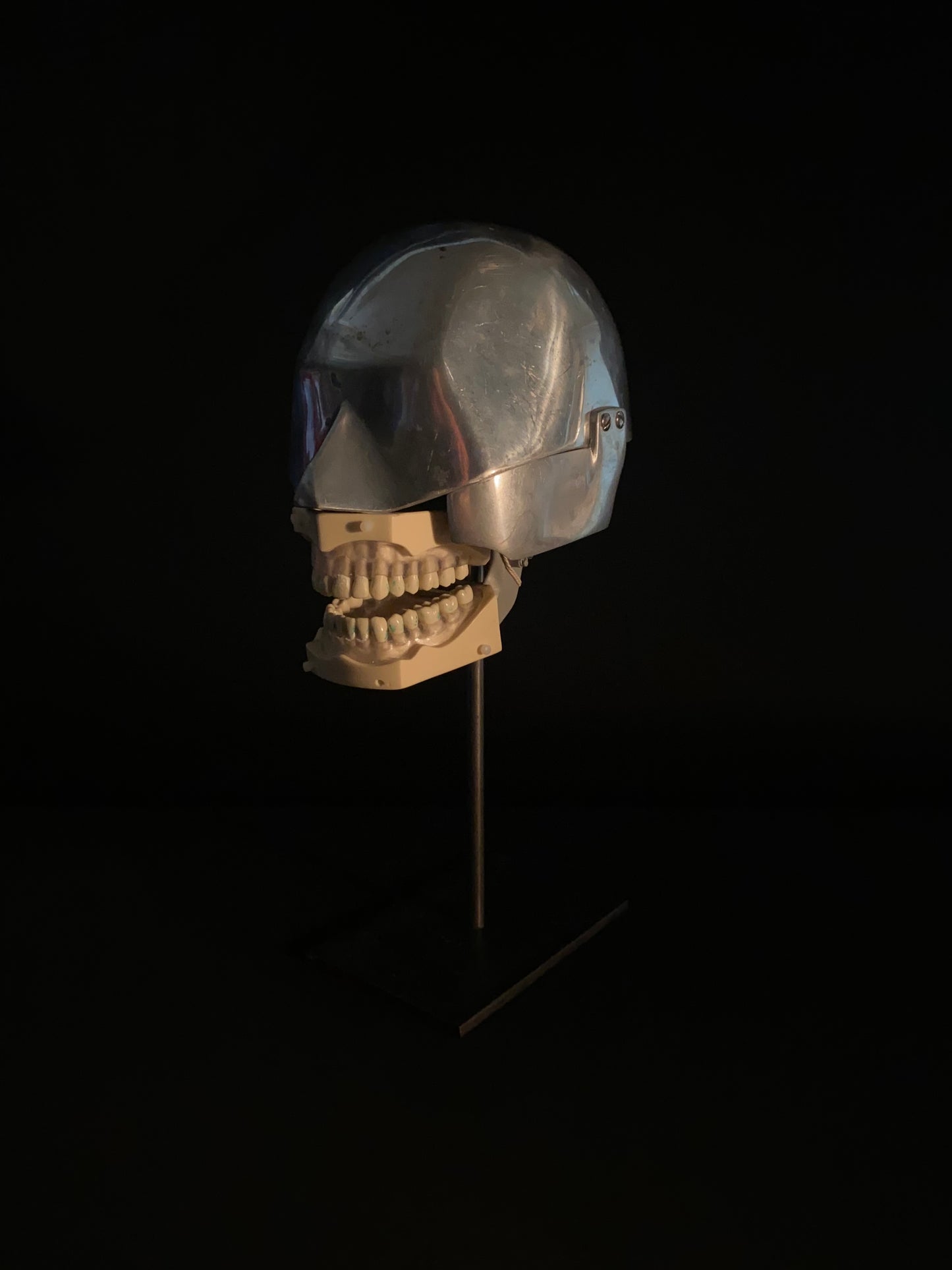 Vintage Aluminum Dental Phantom Head