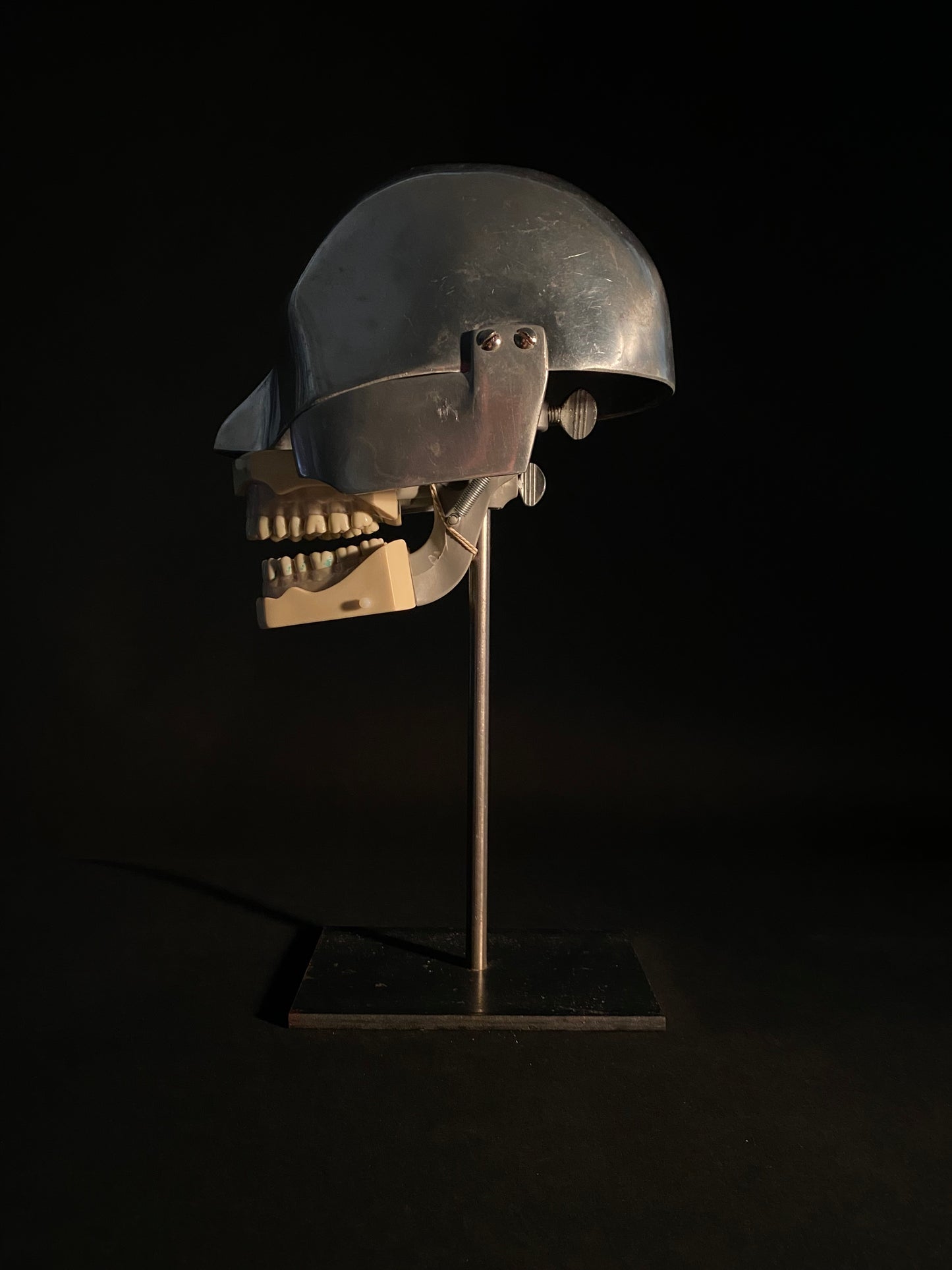 Vintage Aluminum Dental Phantom Head