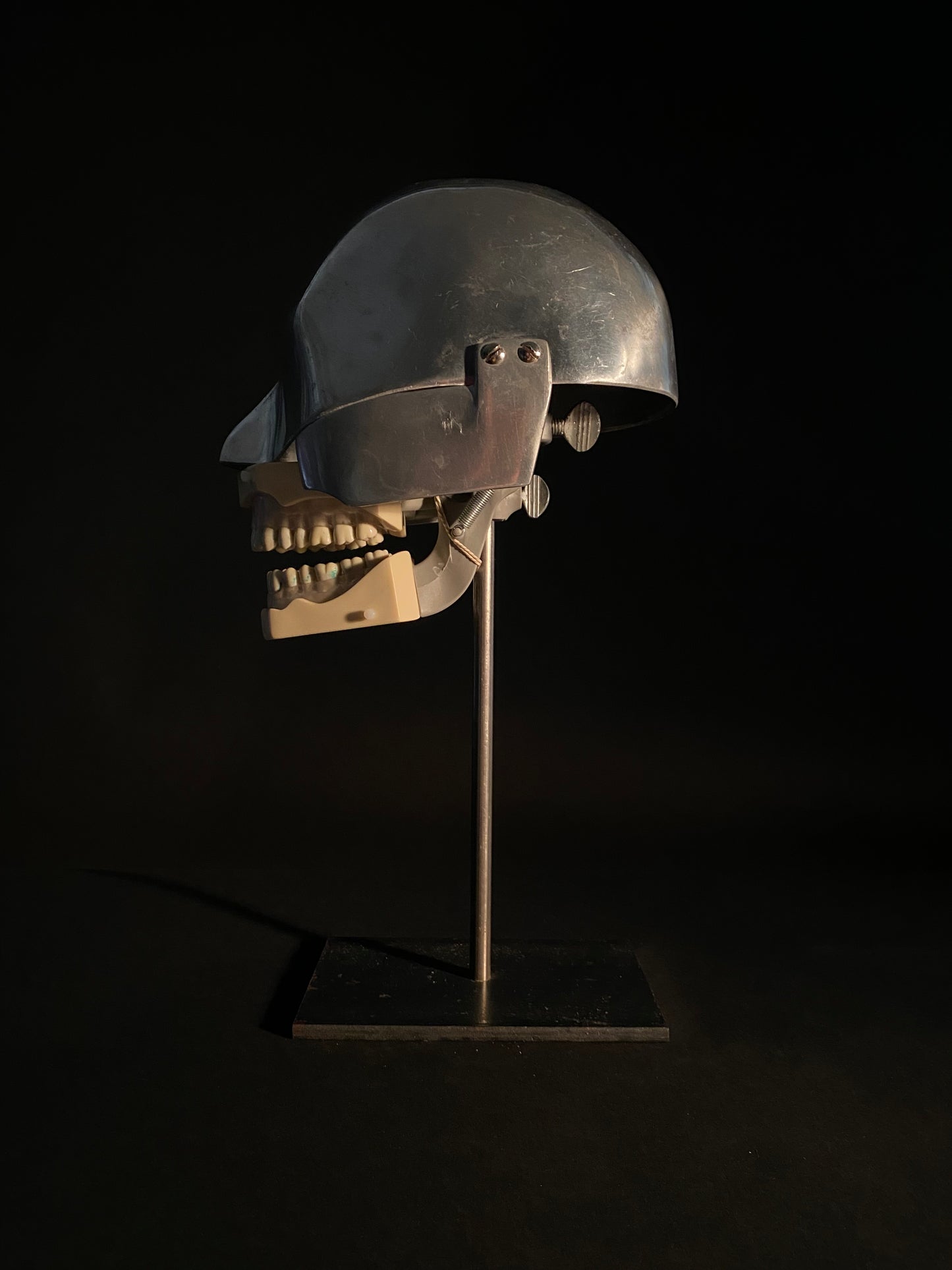 Vintage Aluminum Dental Phantom Head