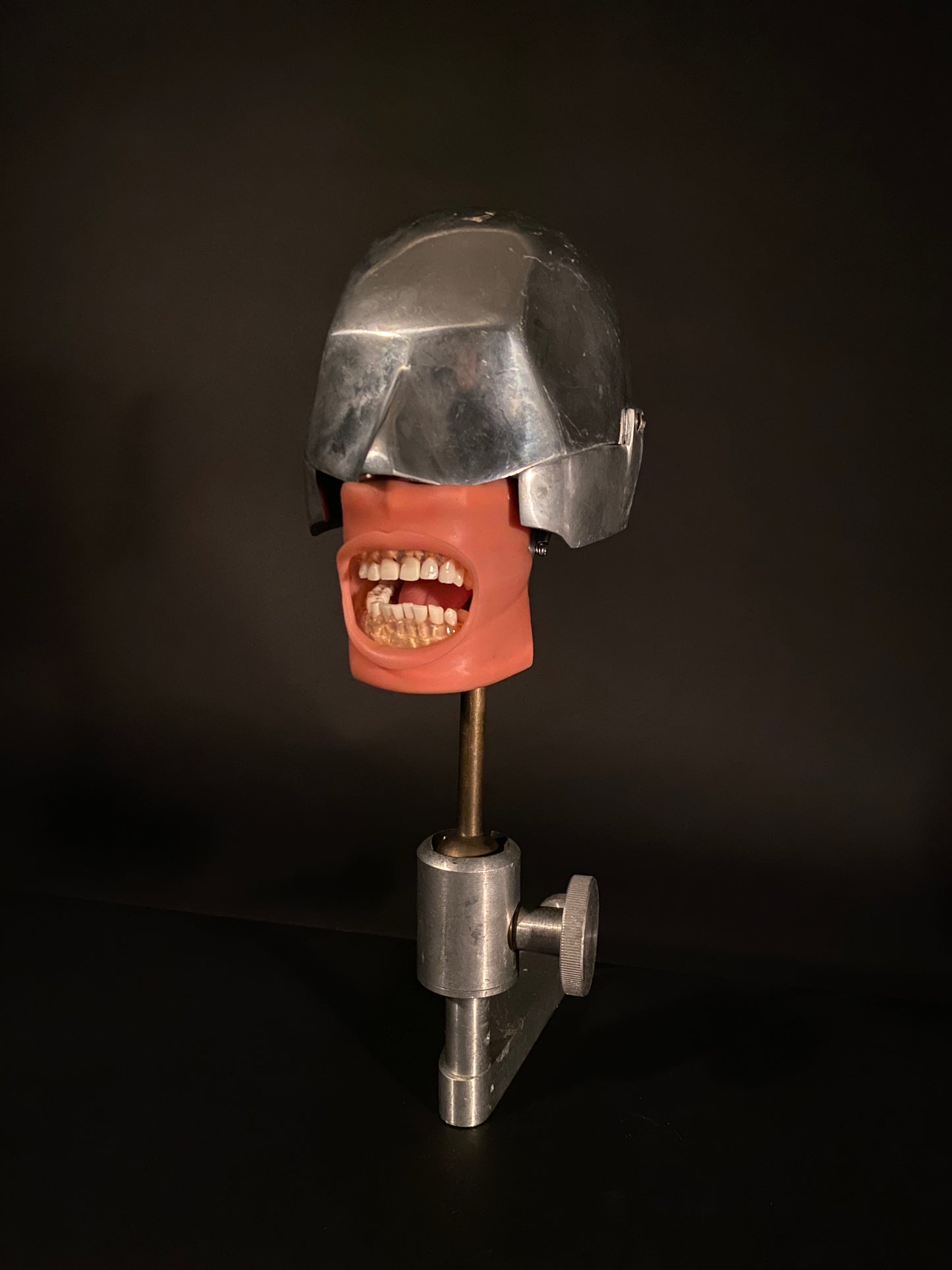 Vintage Aluminum Dental Phantom Head