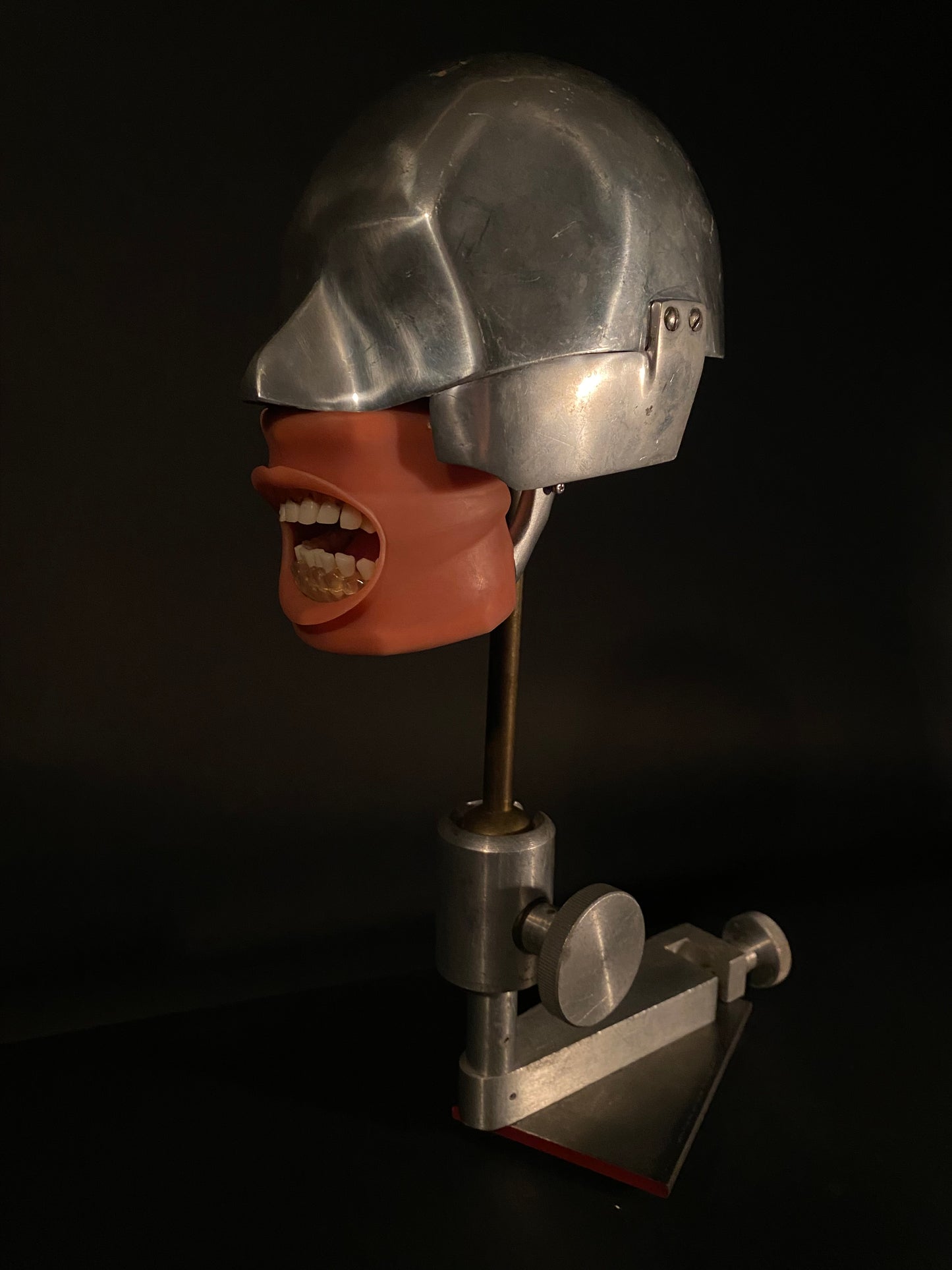 Vintage Aluminum Dental Phantom Head