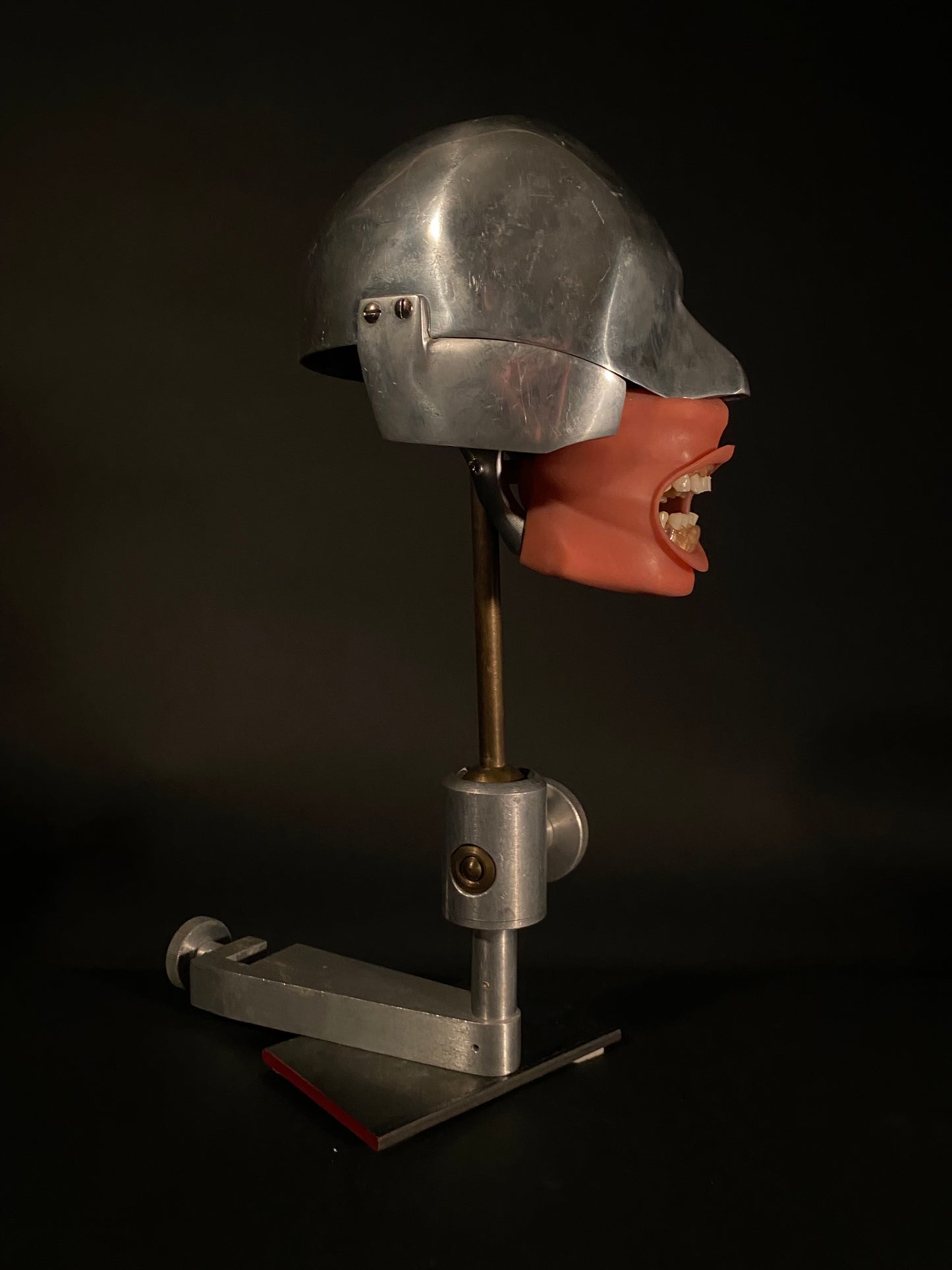 Vintage Aluminum Dental Phantom Head