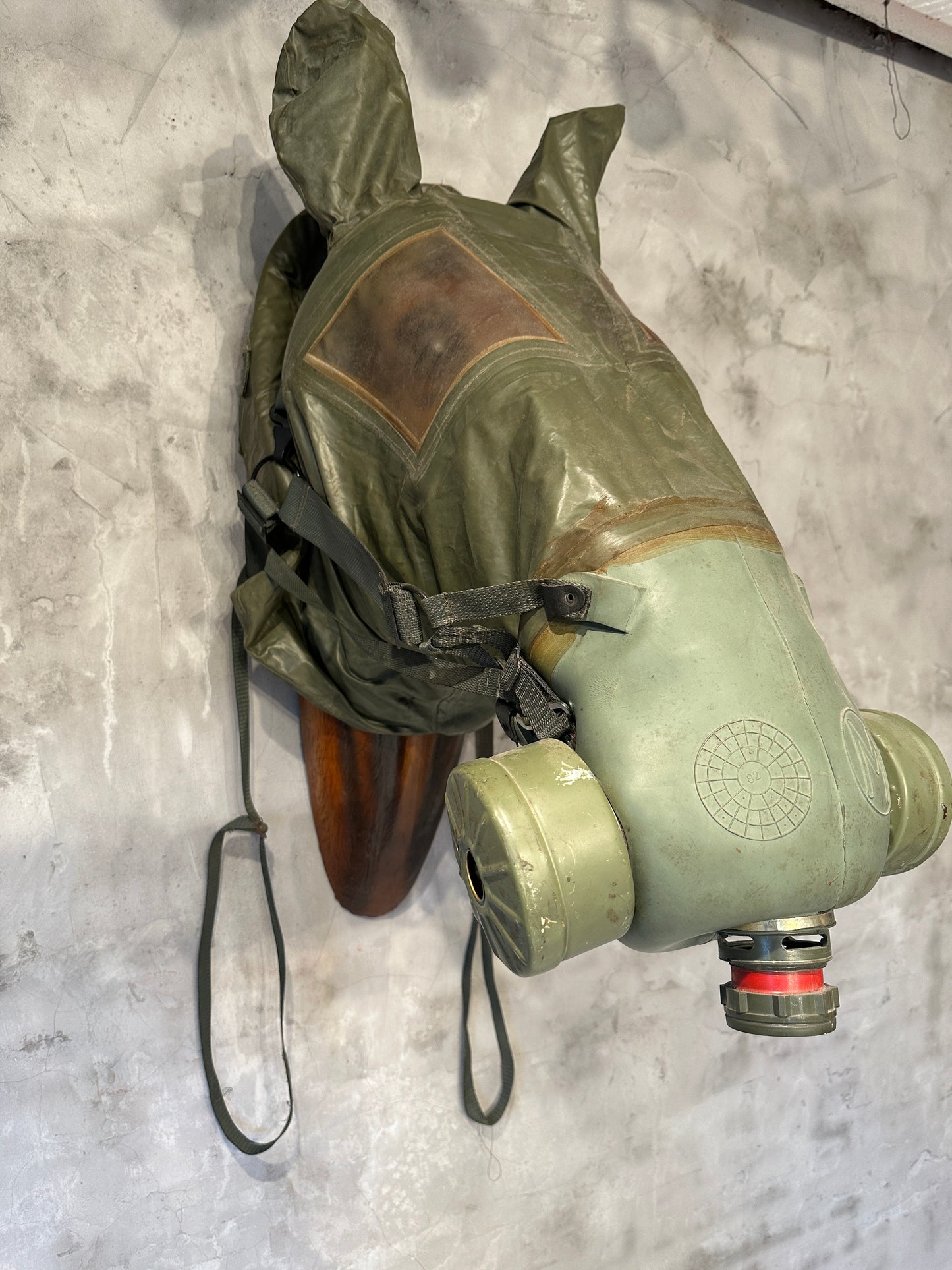 Vintage Military Horse Gas Mask