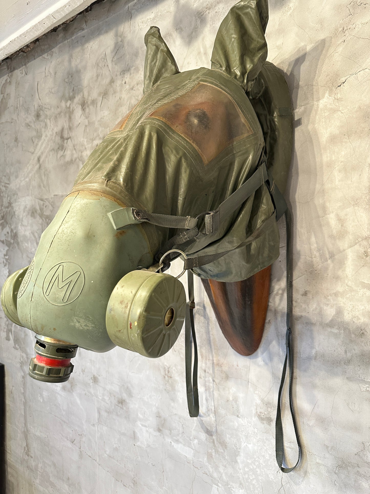 Vintage Military Horse Gas Mask