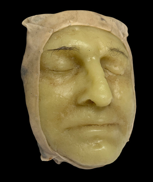 Antique 1890s Medical Wax Moulage Death Mask C