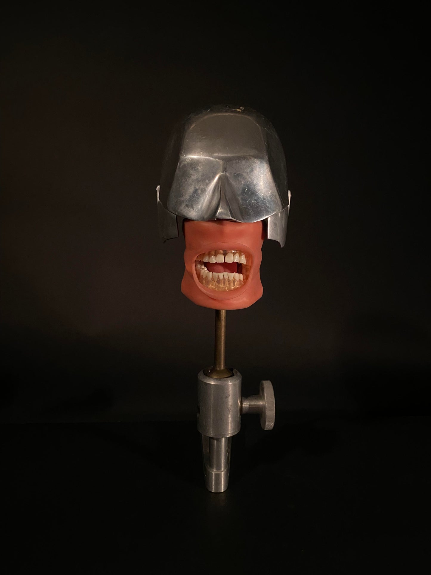 Vintage Aluminum Dental Phantom Head